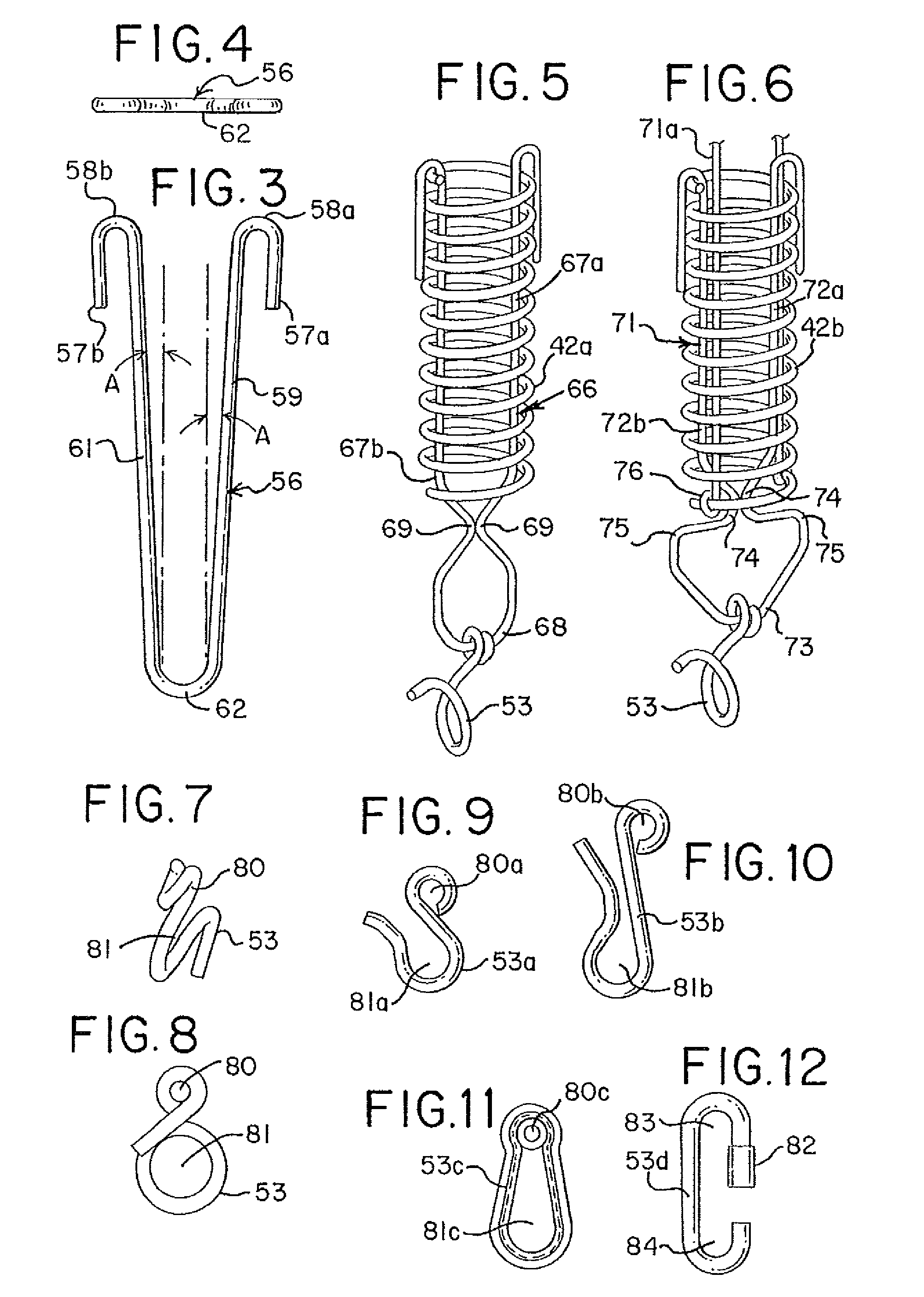 Spring-style air brake hose support