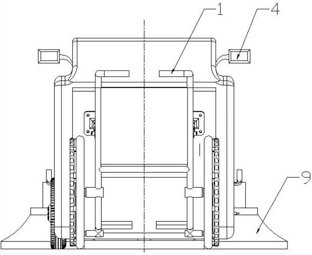 Special small-sized cleaning cart for lower limb disabled person