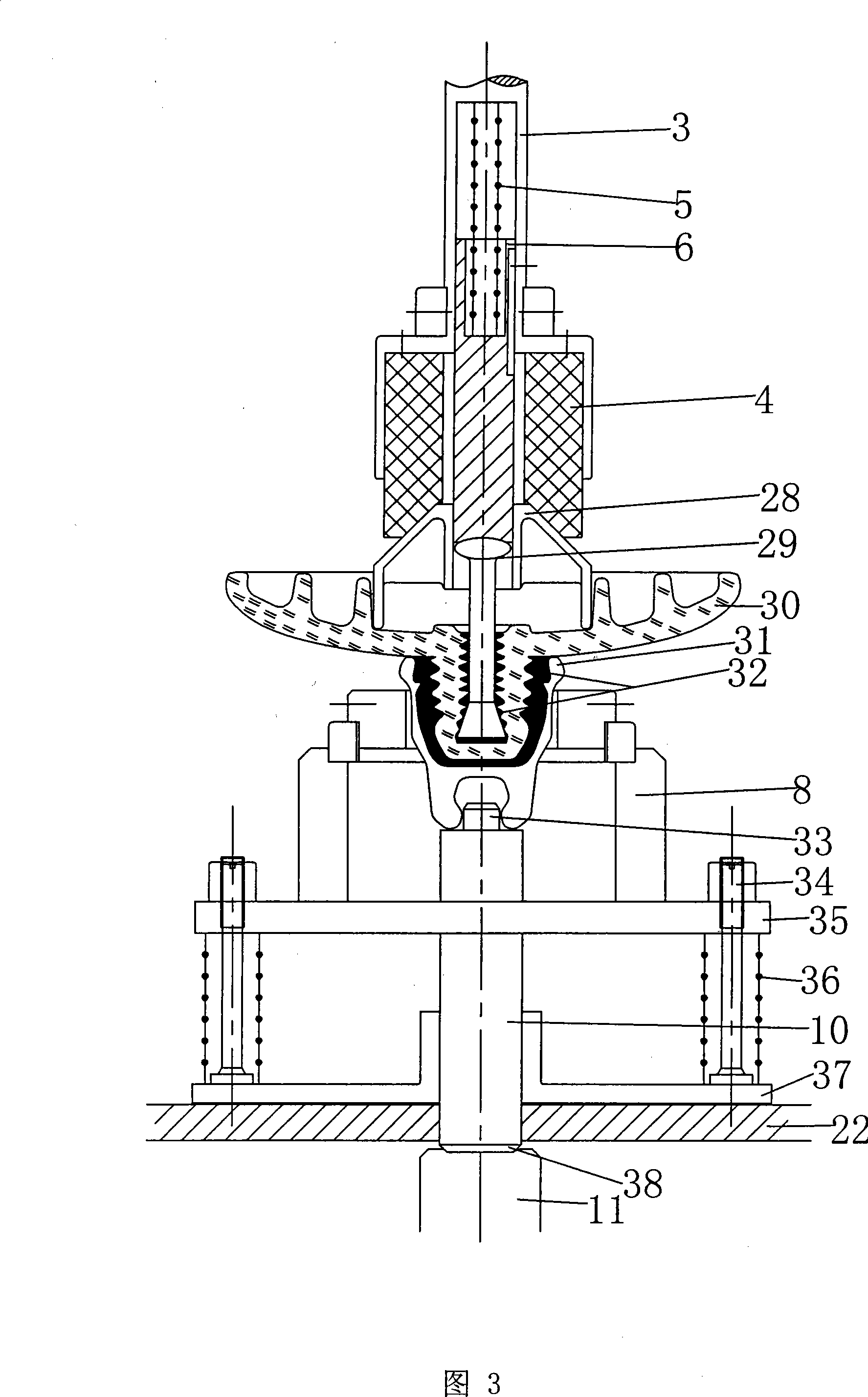 Dish type suspension insulator multi-station flow production cementing machine