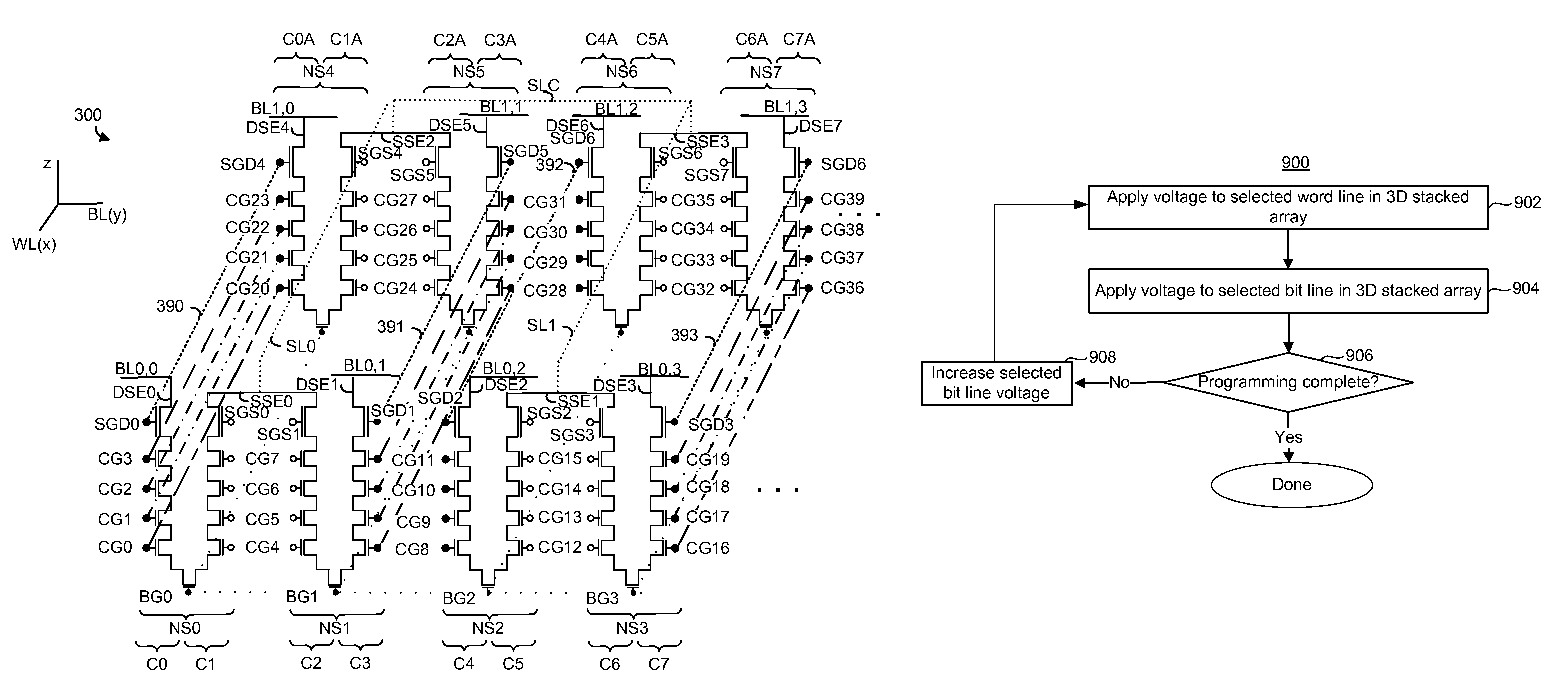 3D stacked non-volatile storage programming to conductive state