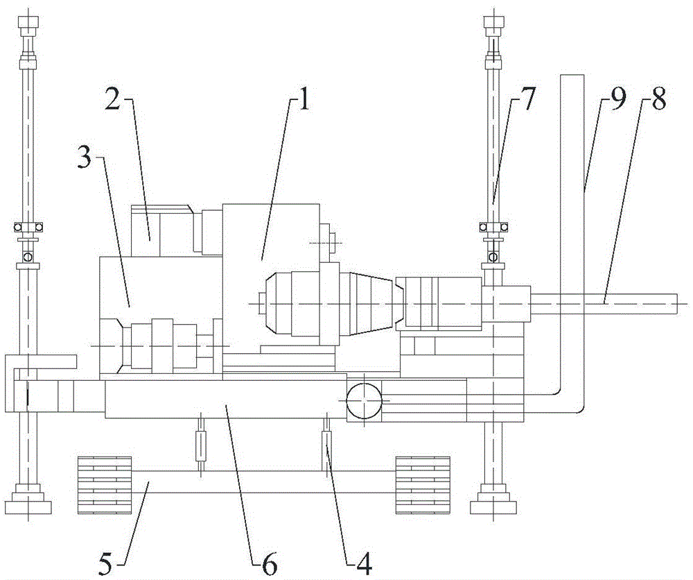 A kind of self-propelled simple drilling and shearing machine and mining method for steeply inclined thin coal seam