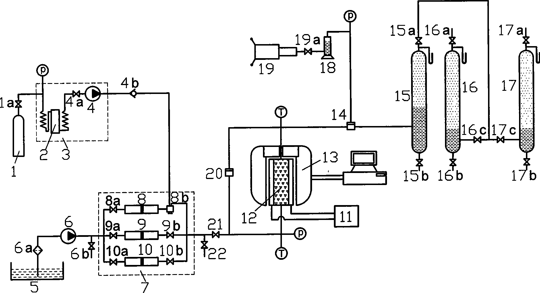 Carbon dioxide oil-displacing nmr imaging detection device