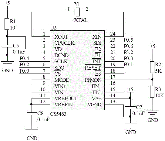 Bidirectional measurement device of electric quantity parameters of distributed photovoltaic grid-connected system