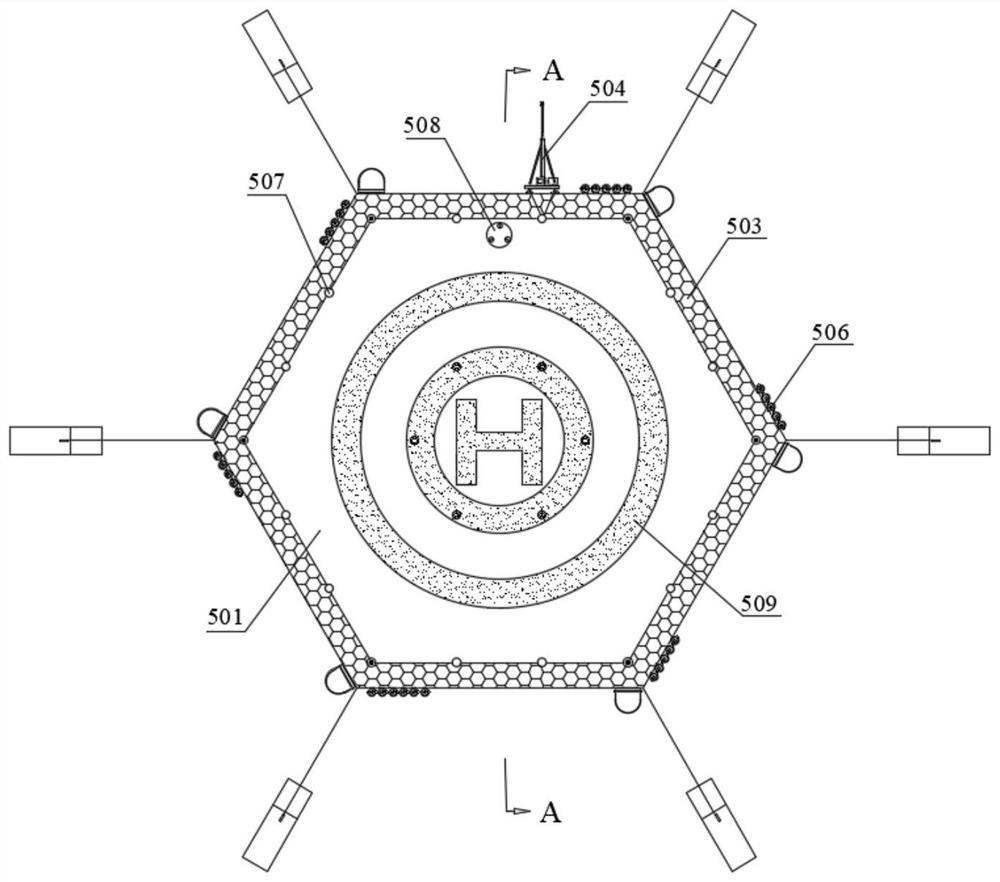 Intelligent new energy semi-submersible offshore floating helicopter platform