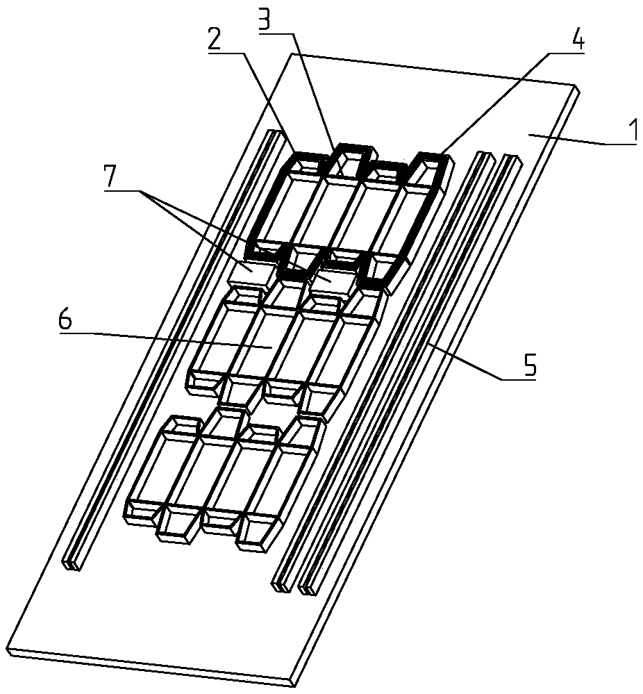 Packing box punching tool plate