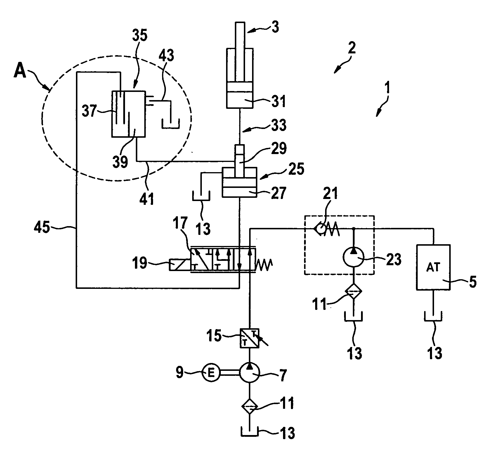 Hydraulic circuit for controlling a hybrid clutch and an automatic transmission of a motor vehicle