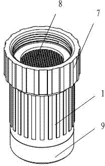 Sterilization water nozzle, sterilization faucet and water purification, sterilization and bacteriostasis method