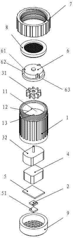 Sterilization water nozzle, sterilization faucet and water purification, sterilization and bacteriostasis method