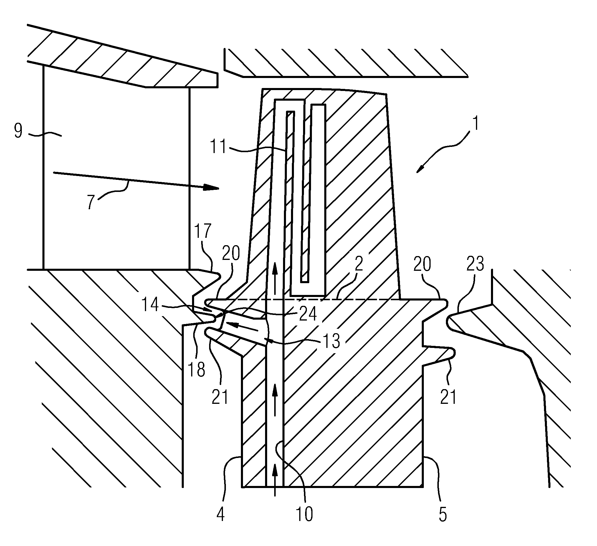 Blade for a turbo machine