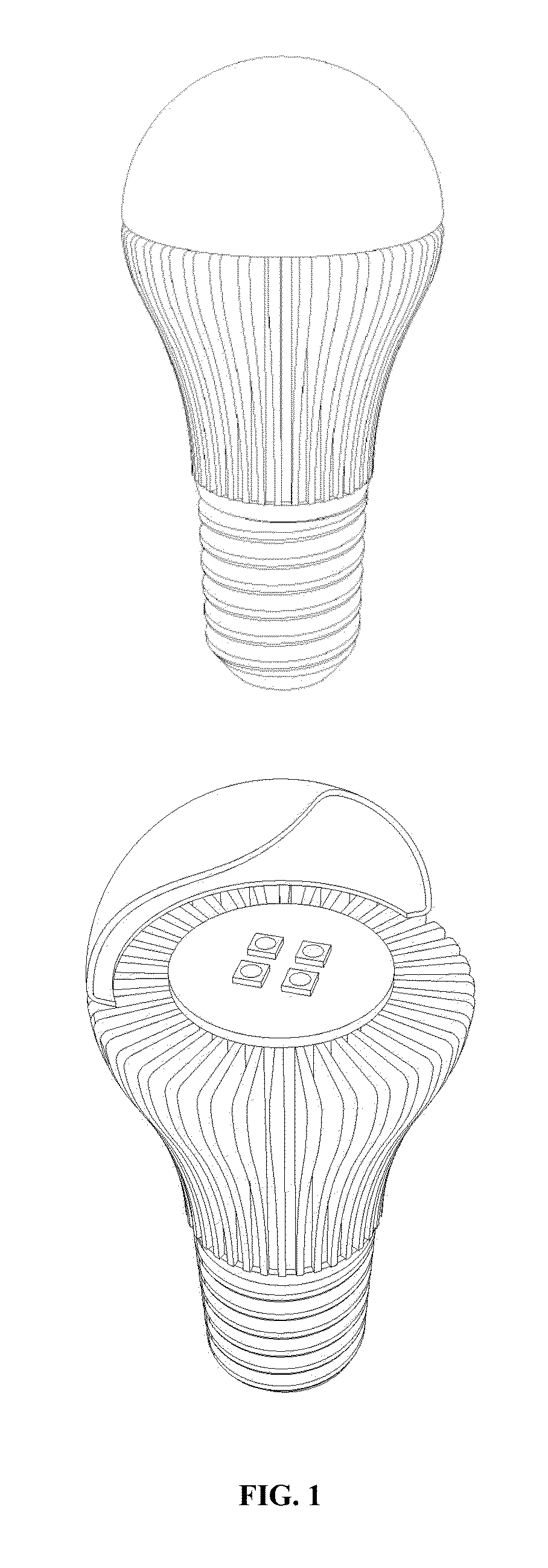 LED bulbs with adjustable light emitting direction