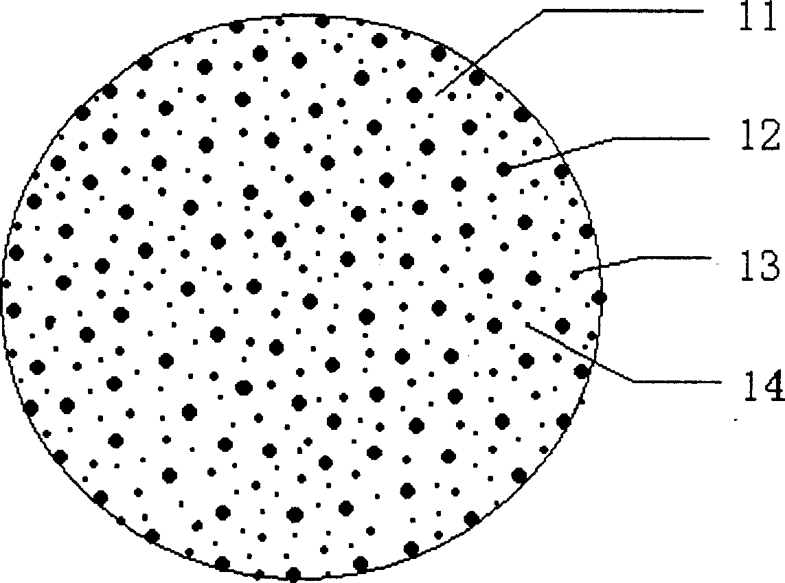 Active endouterine contraceptive device made of composite material