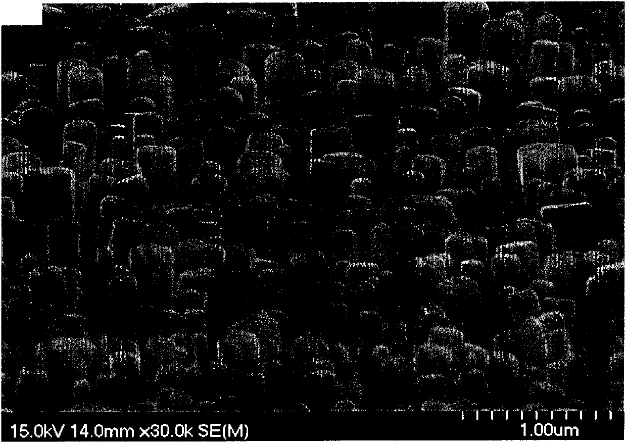 Method for preparing zinc oxide nano column array field emission component