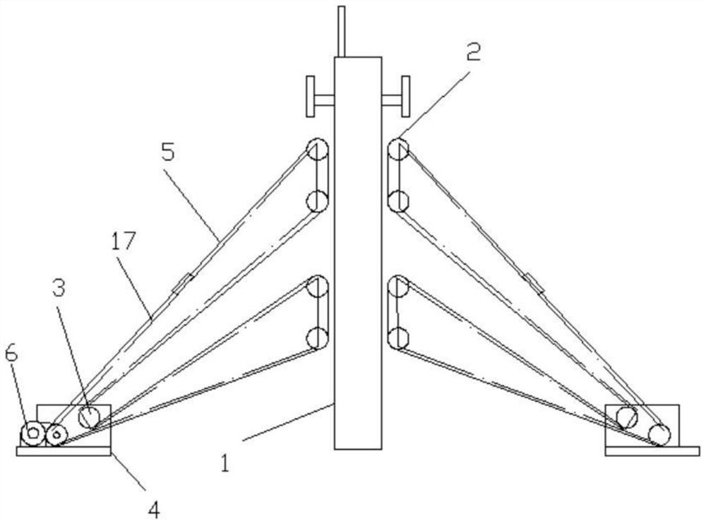 Communication guyed tower and assembling method thereof