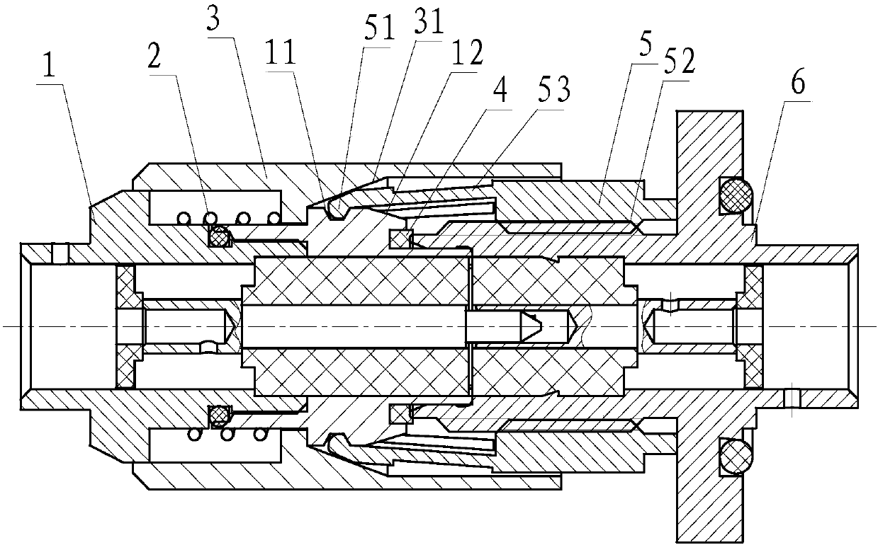 Novel rapid-insertion self-locking connection mechanism