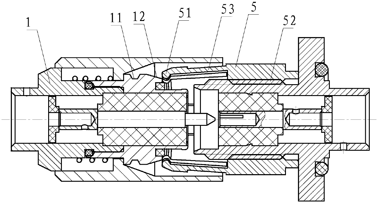 Novel rapid-insertion self-locking connection mechanism