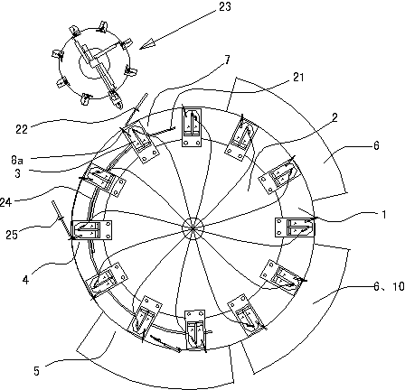 Improved structure of production device burning lamp filaments in glass bulb