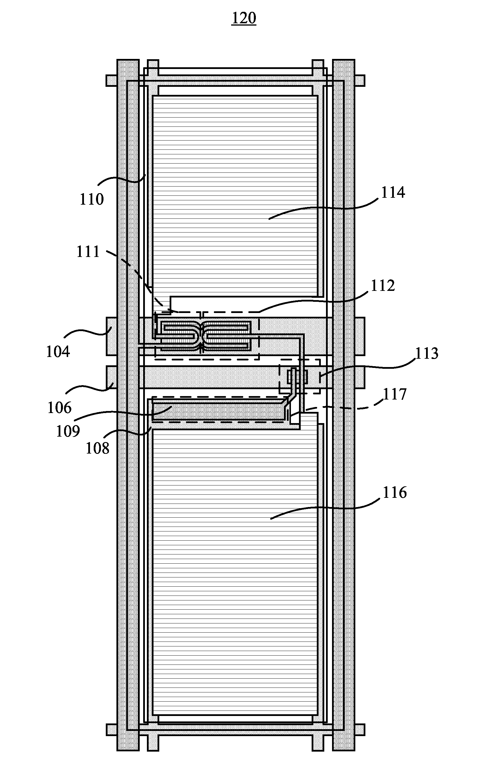 Liquid crystal display panel for curved screen