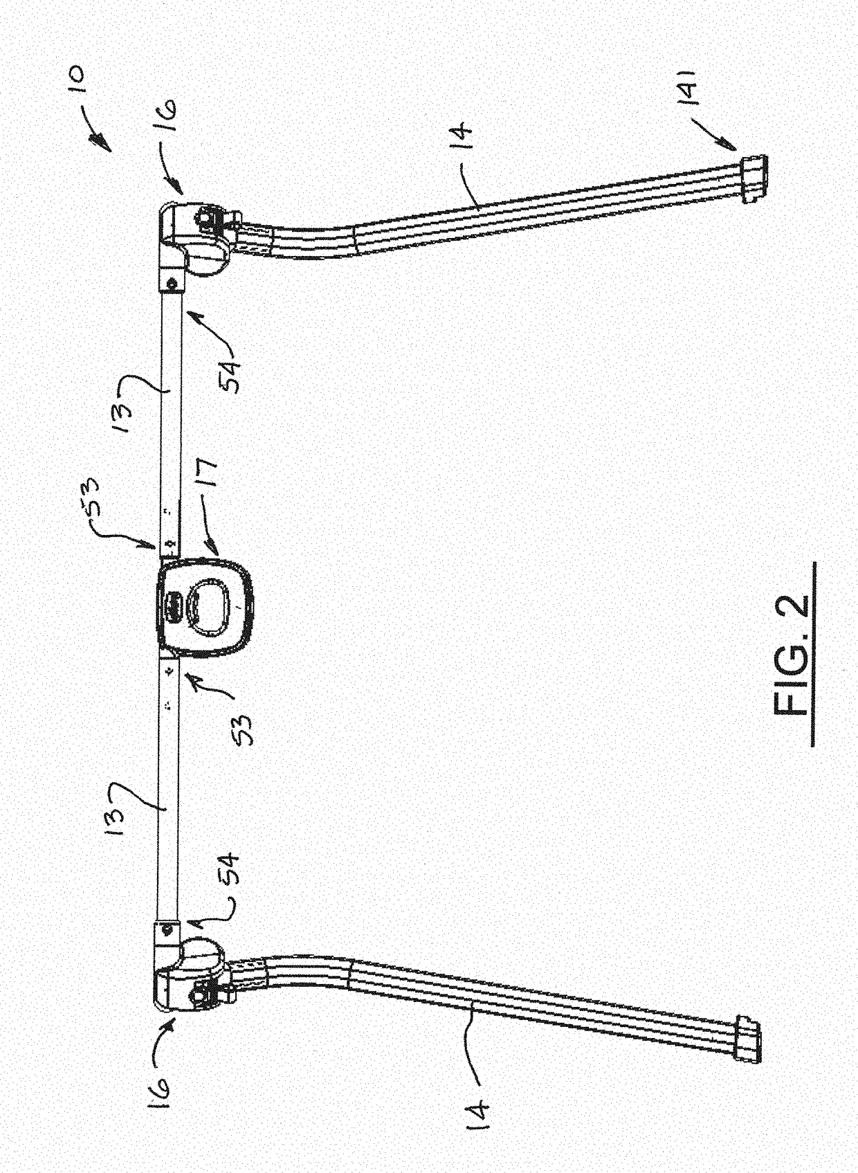 Collapsible crib frame