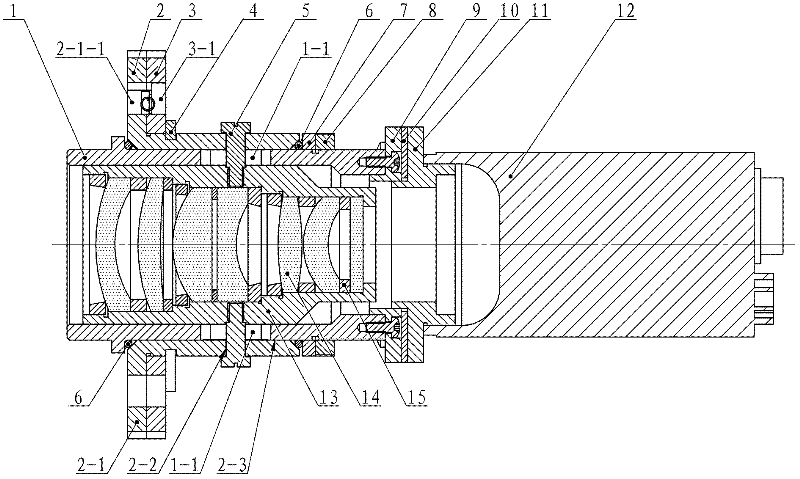 Cam focusing mechanism employing backlash elimination gear