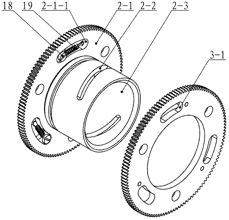 Cam focusing mechanism employing backlash elimination gear