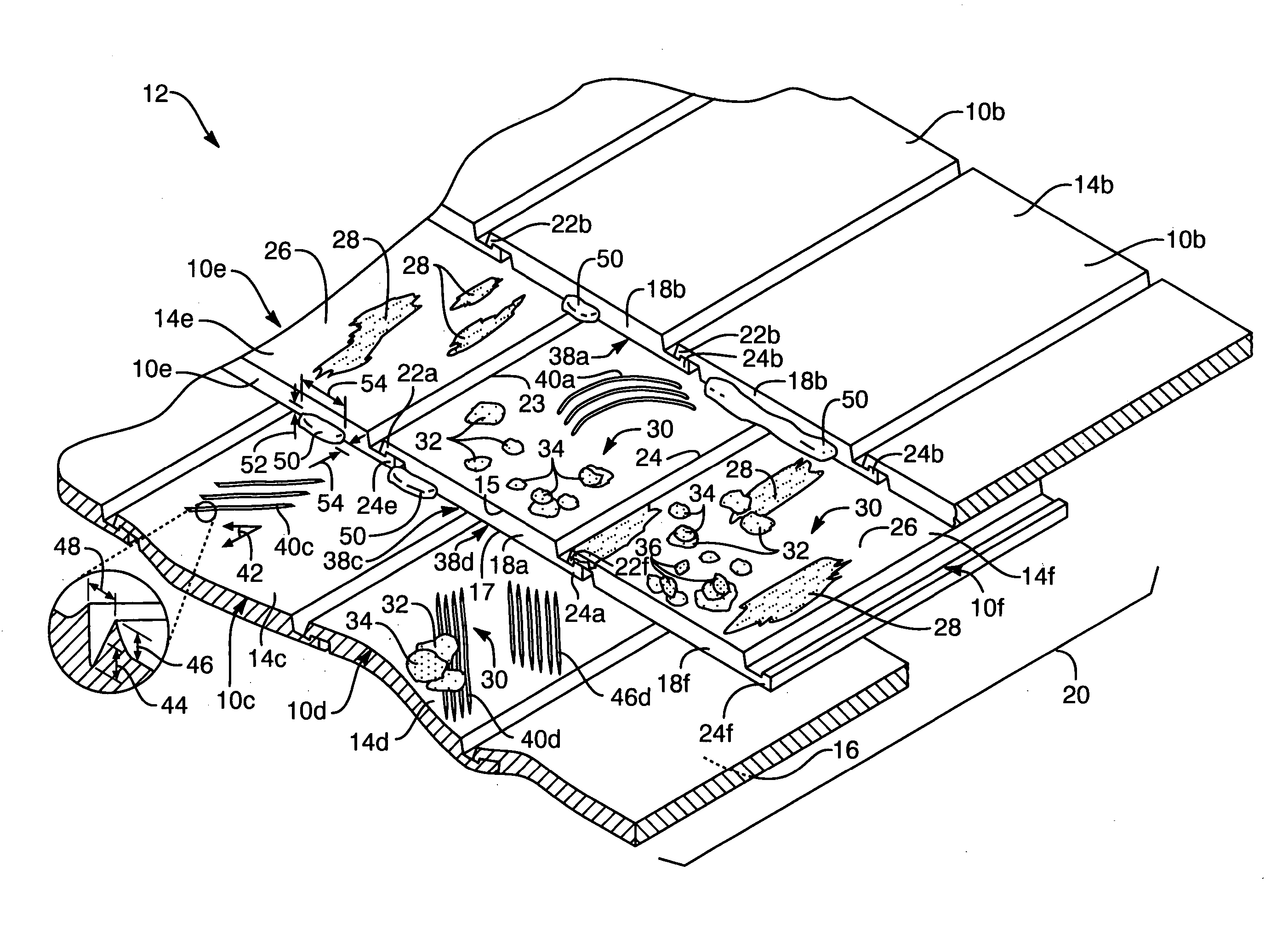 Aged roofing tile system