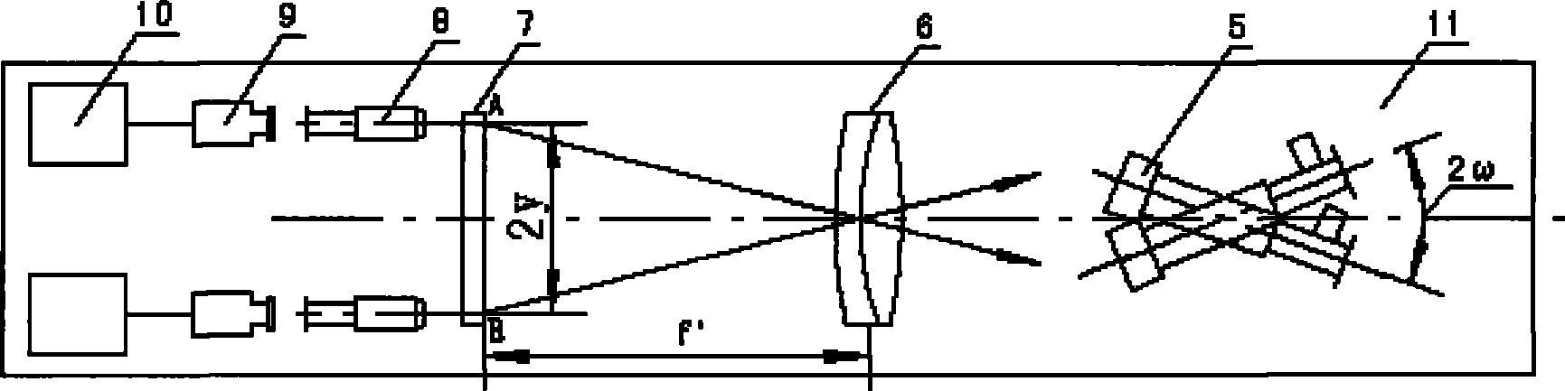 Method for improving focal distance detection precision of long focal distance collimator