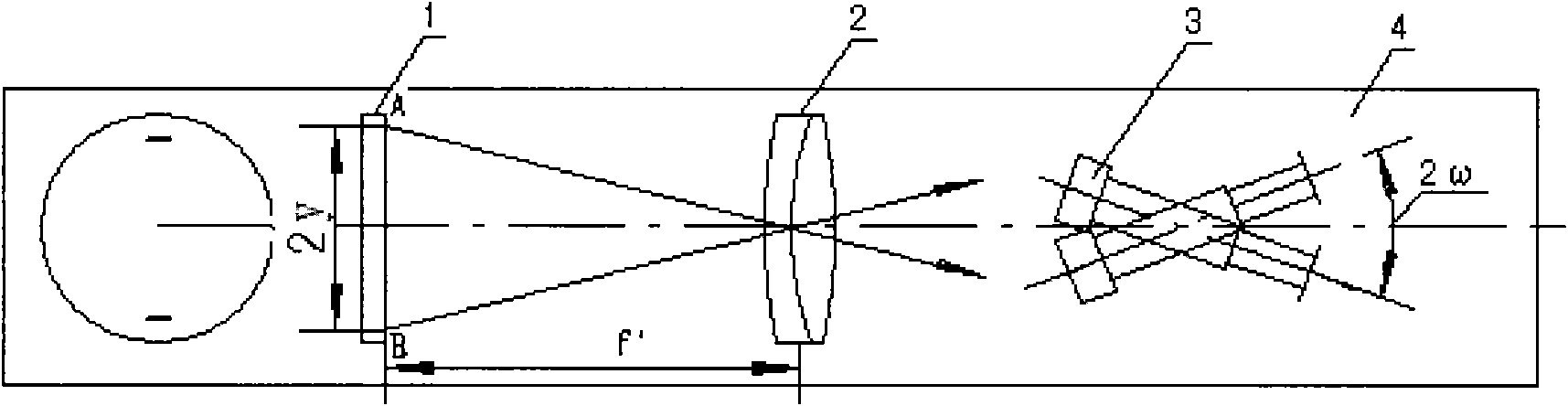 Method for improving focal distance detection precision of long focal distance collimator