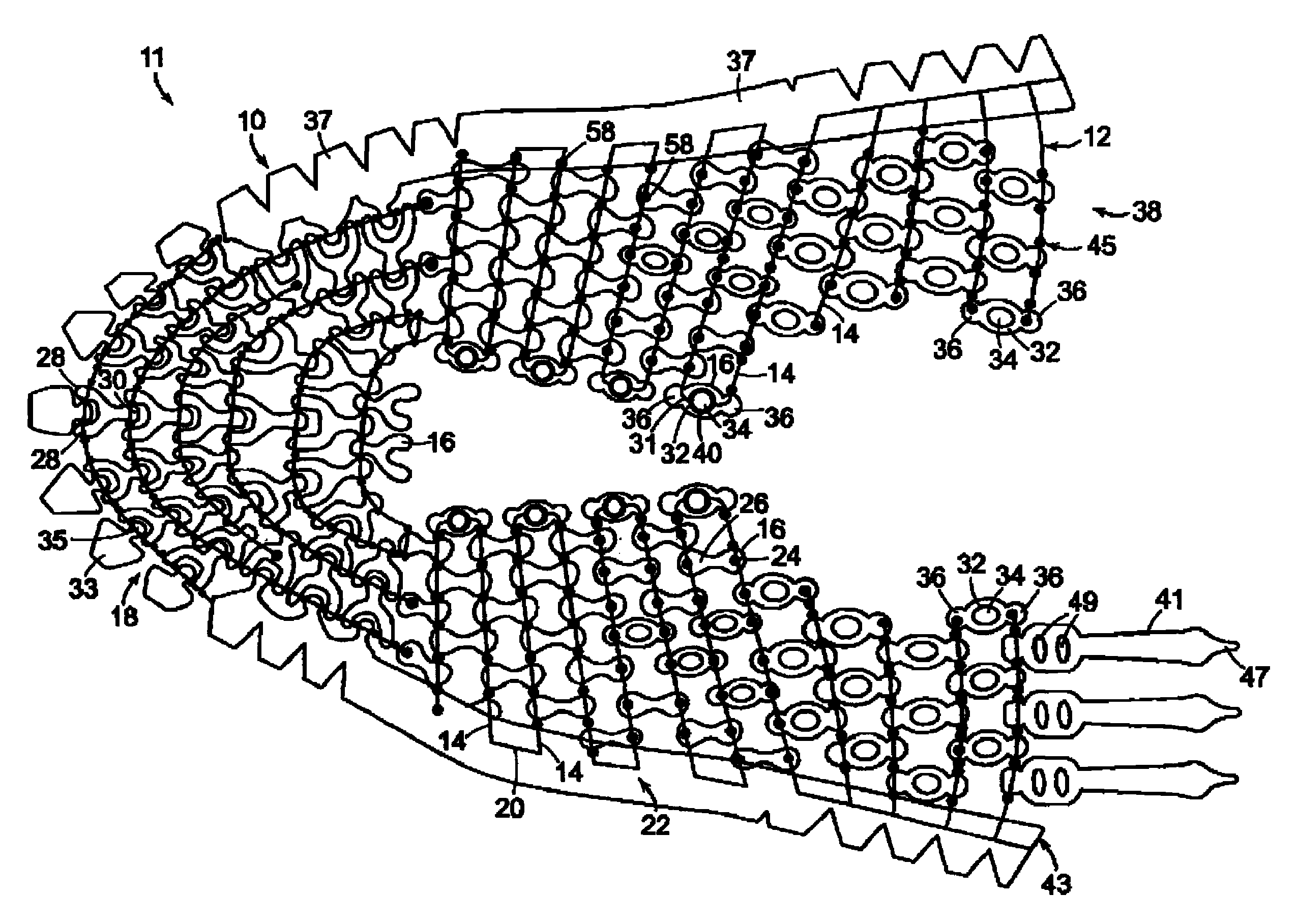 Article of footwear formed of multiple links