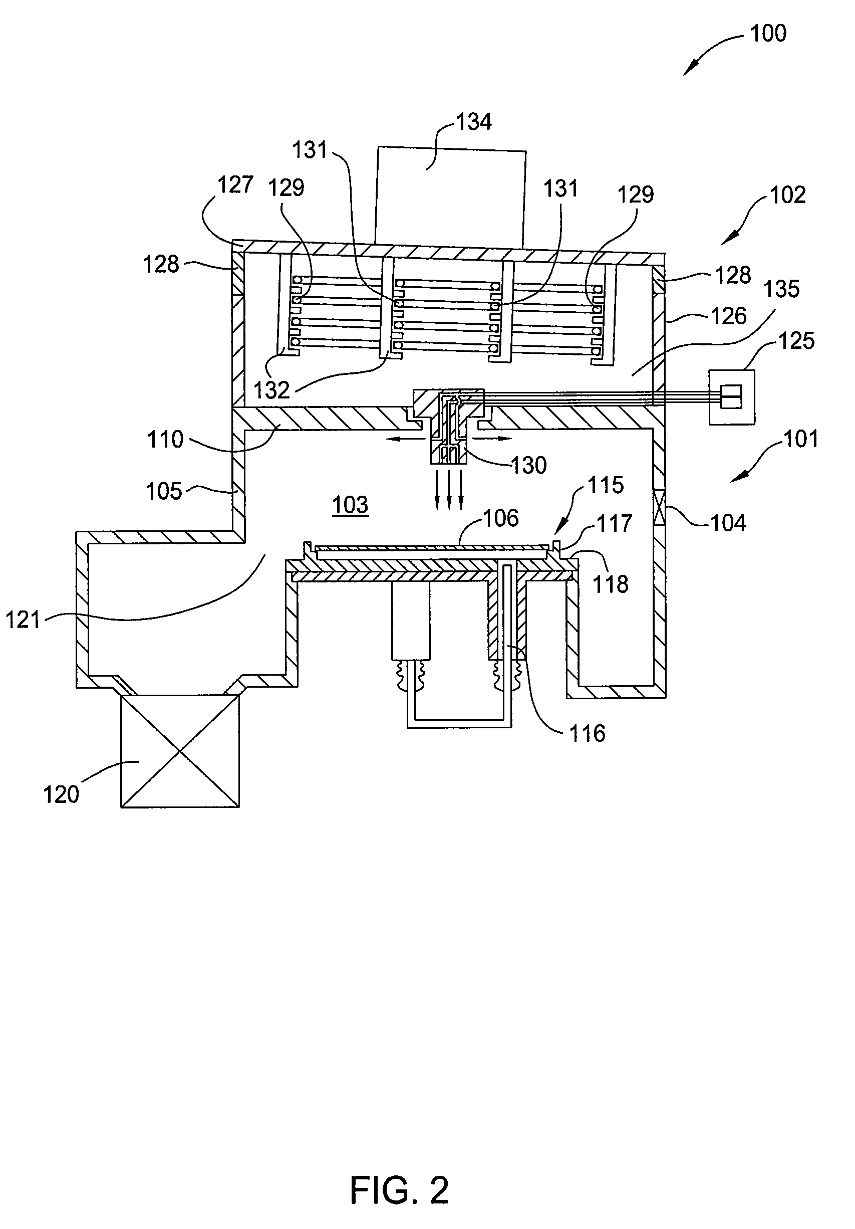 Dual zone gas injection nozzle