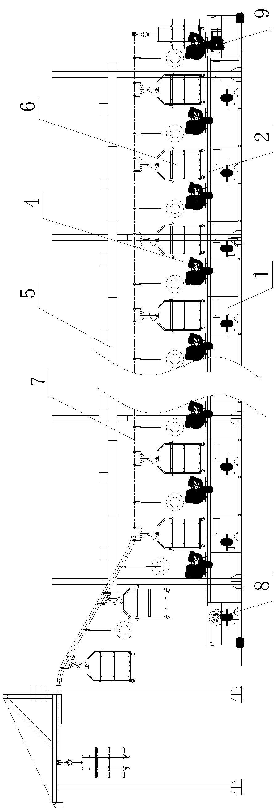 Agricultural equipment harvester gearbox assembly line