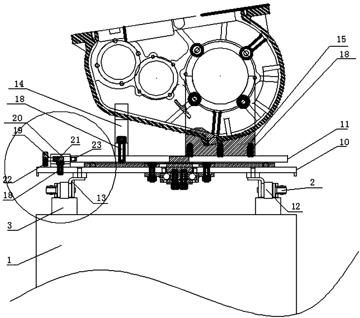 Agricultural equipment harvester gearbox assembly line