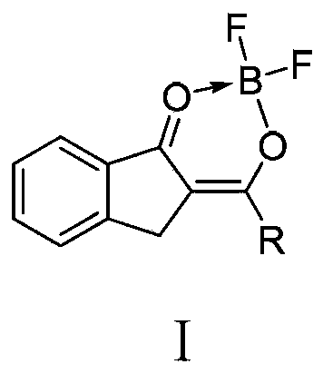 O,O two-tooth type organic boron difluoride fluorescent dye and preparation method thereof