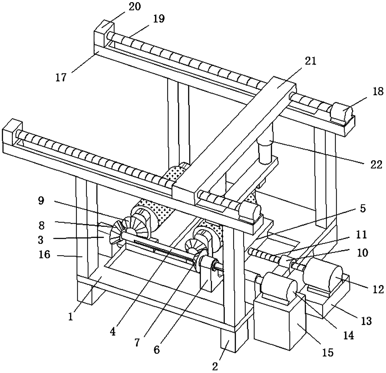 Engineering machine part polishing device