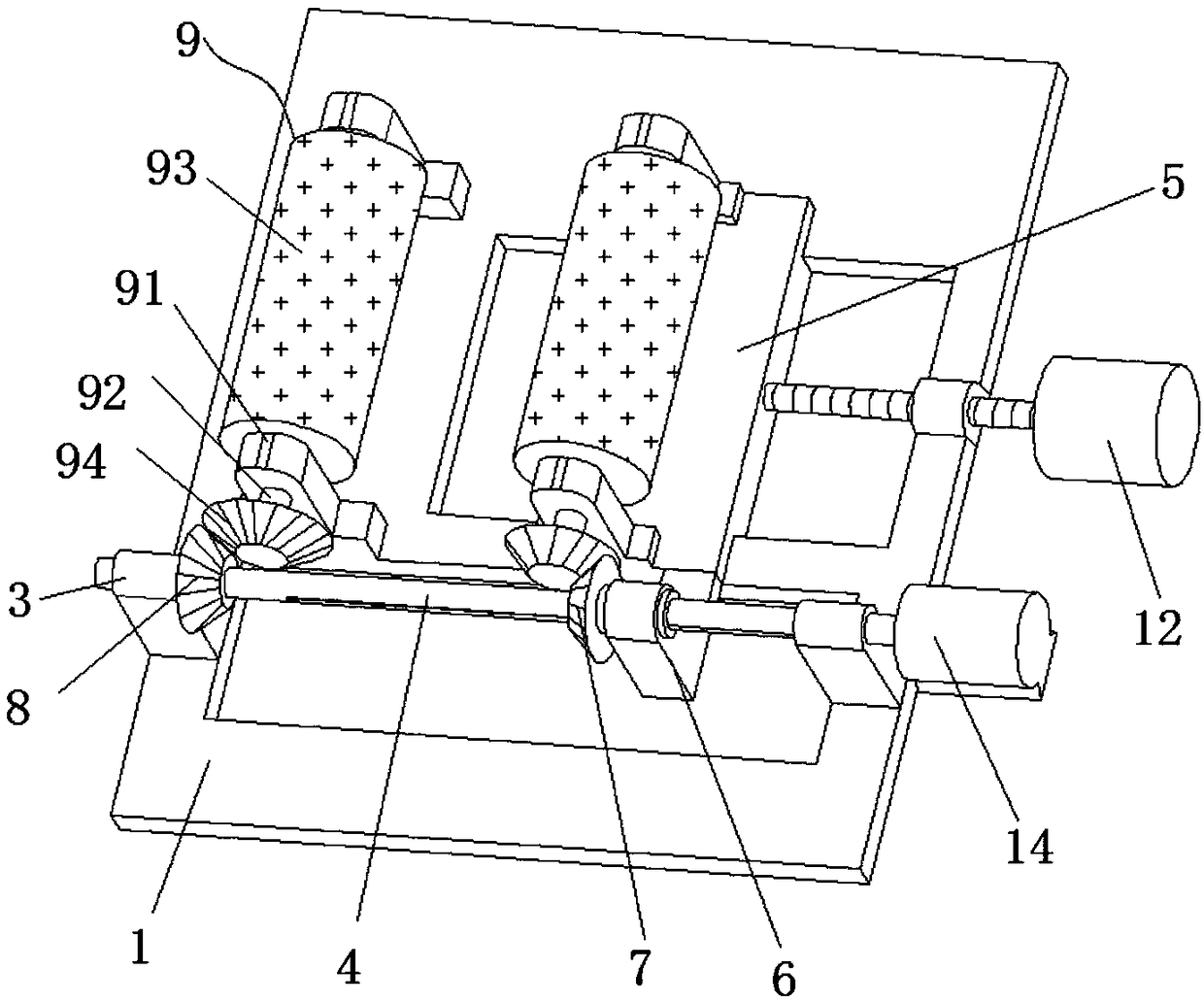 Engineering machine part polishing device