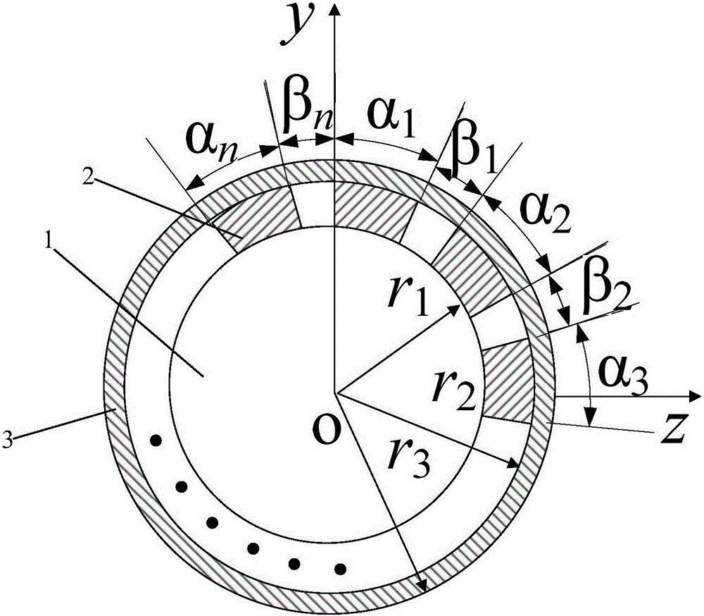 Discretized rubber layer photonic crystal shaft with low-frequency vibration-damping characteristics