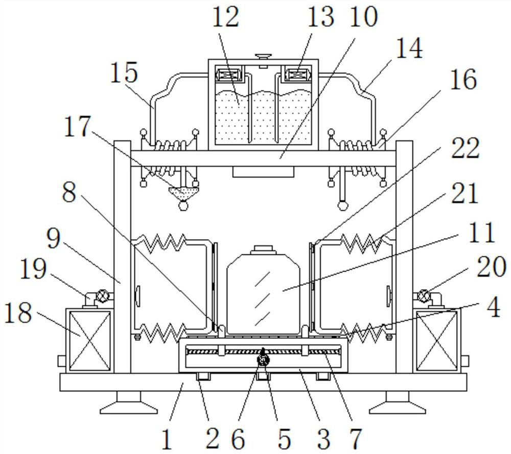 A leak test device for cavity sealing of automobile engine parts