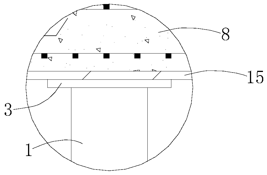 Advanced closing structure of basement roof post-pouring strip and construction method