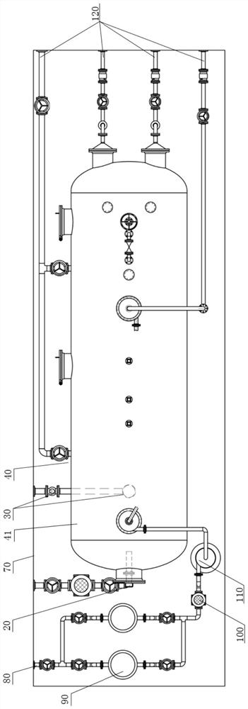 Oil, gas, water and sand four-phase separation integrated device