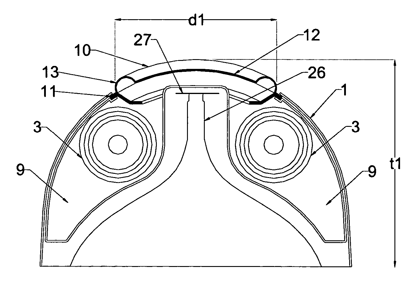 Contoured passive radiator and loudspeaker incorporating same