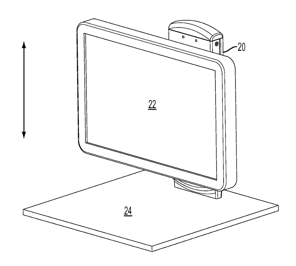 Device for positioning an object at a user-adjusted position