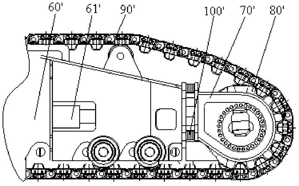 Measuring device for track tension force and crawler vehicle including the measuring device