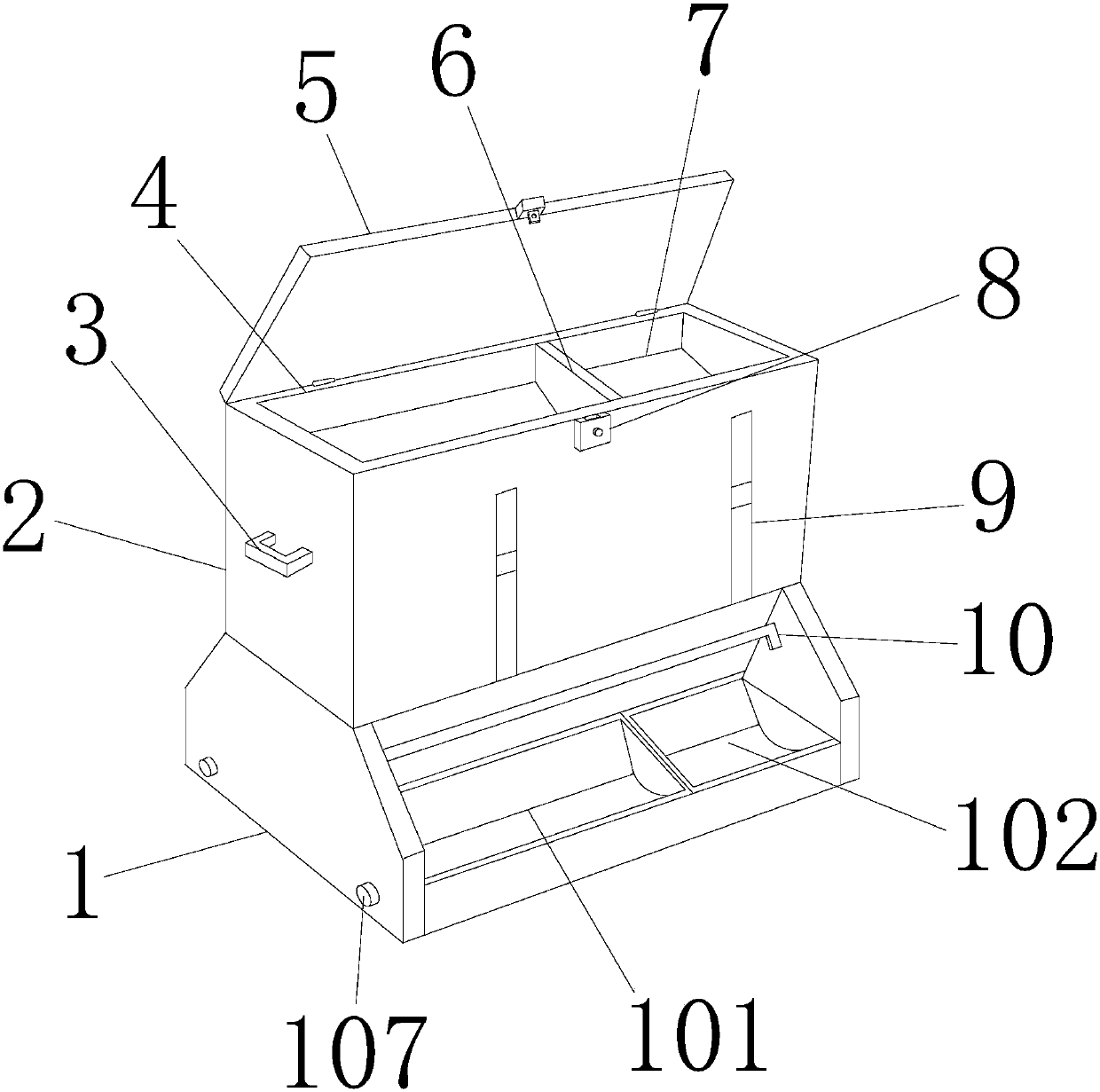 Feeding device for livestock