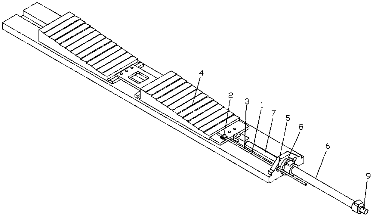 A device and method for quickly detecting the position of the lower step pad of a rolling mill