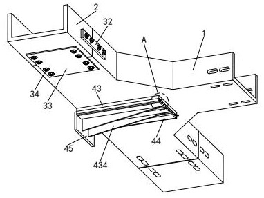 An assembled cable tray