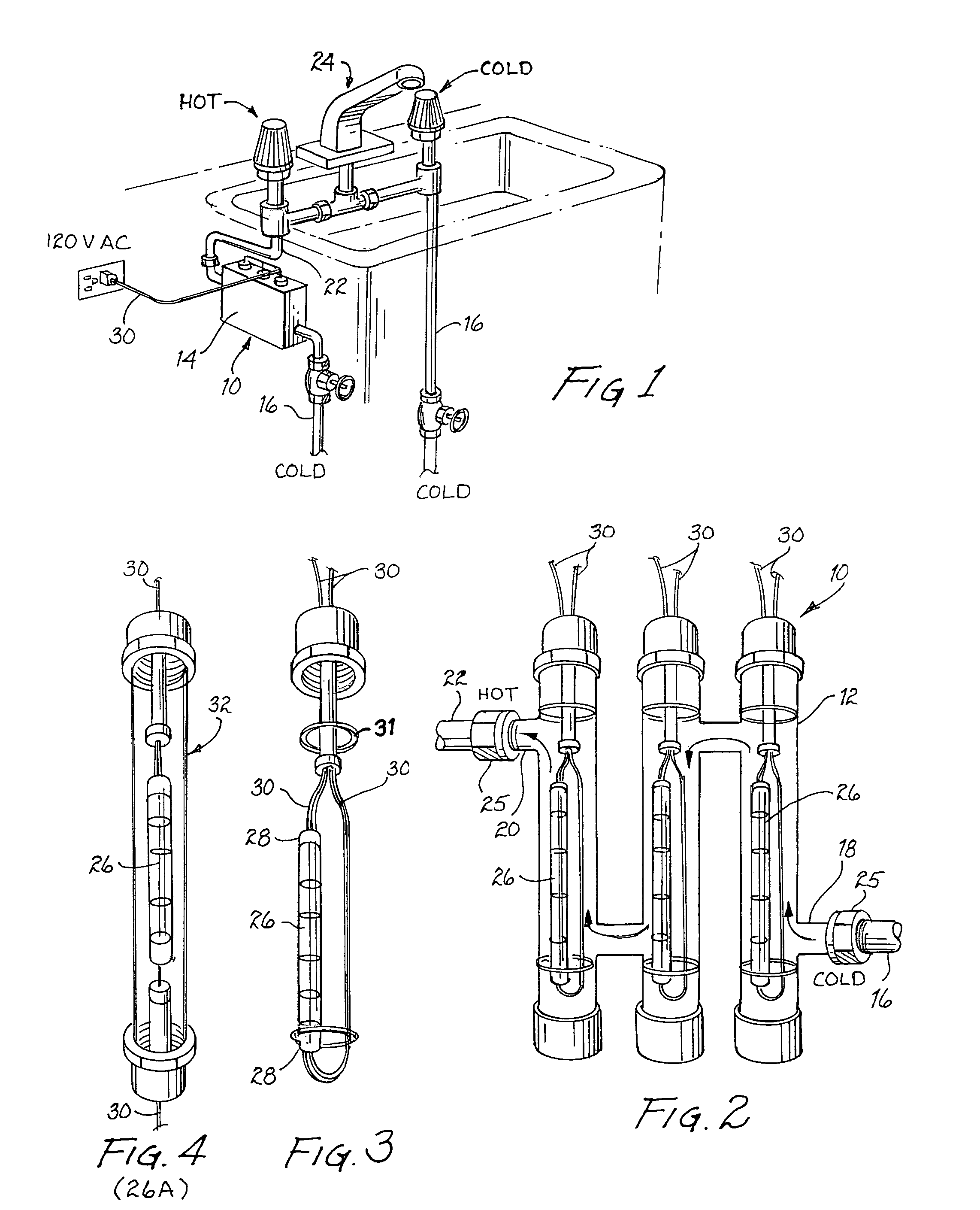 Energy efficient electric water heater system that provides immediate hot water at a point of use and a method therefor