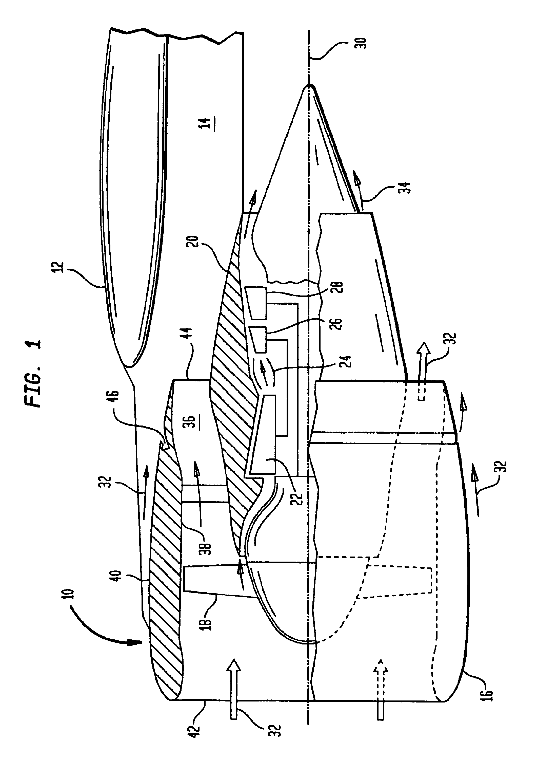 Recessed engine nacelle