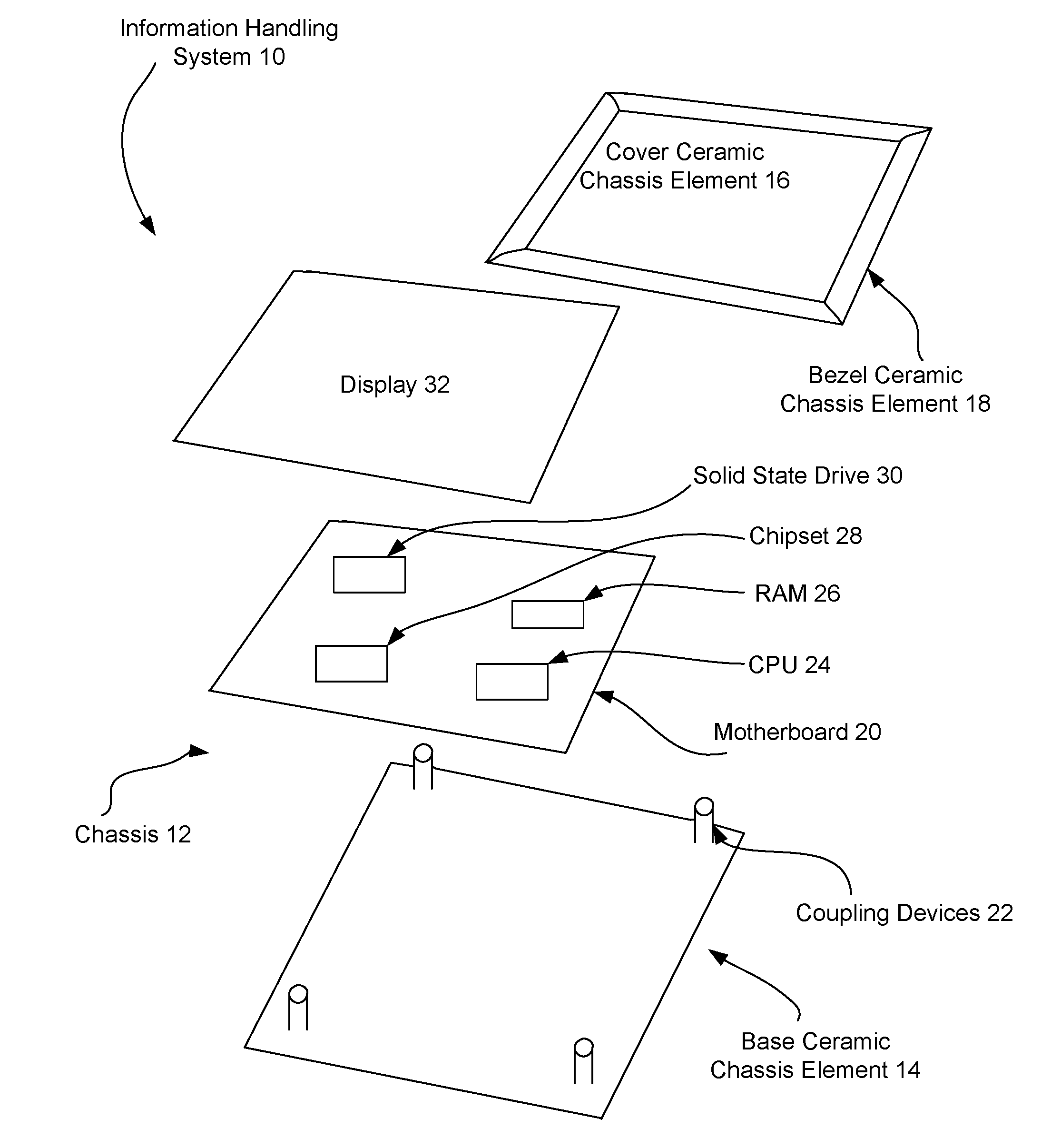 Information Handling System Ceramic Chassis