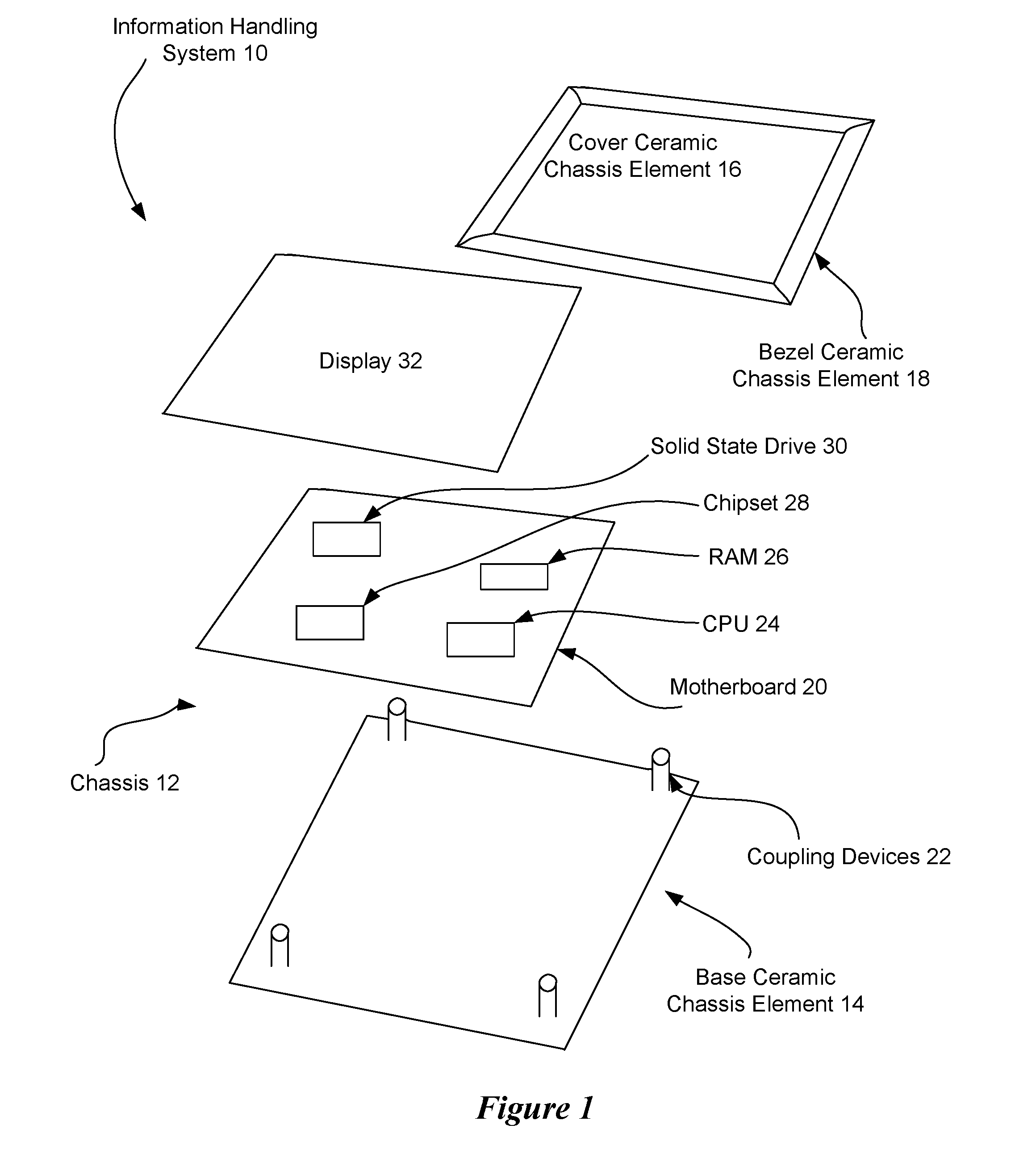 Information Handling System Ceramic Chassis