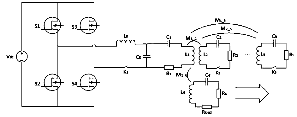 Cascaded wireless charging system of electric power inspection robot and control method