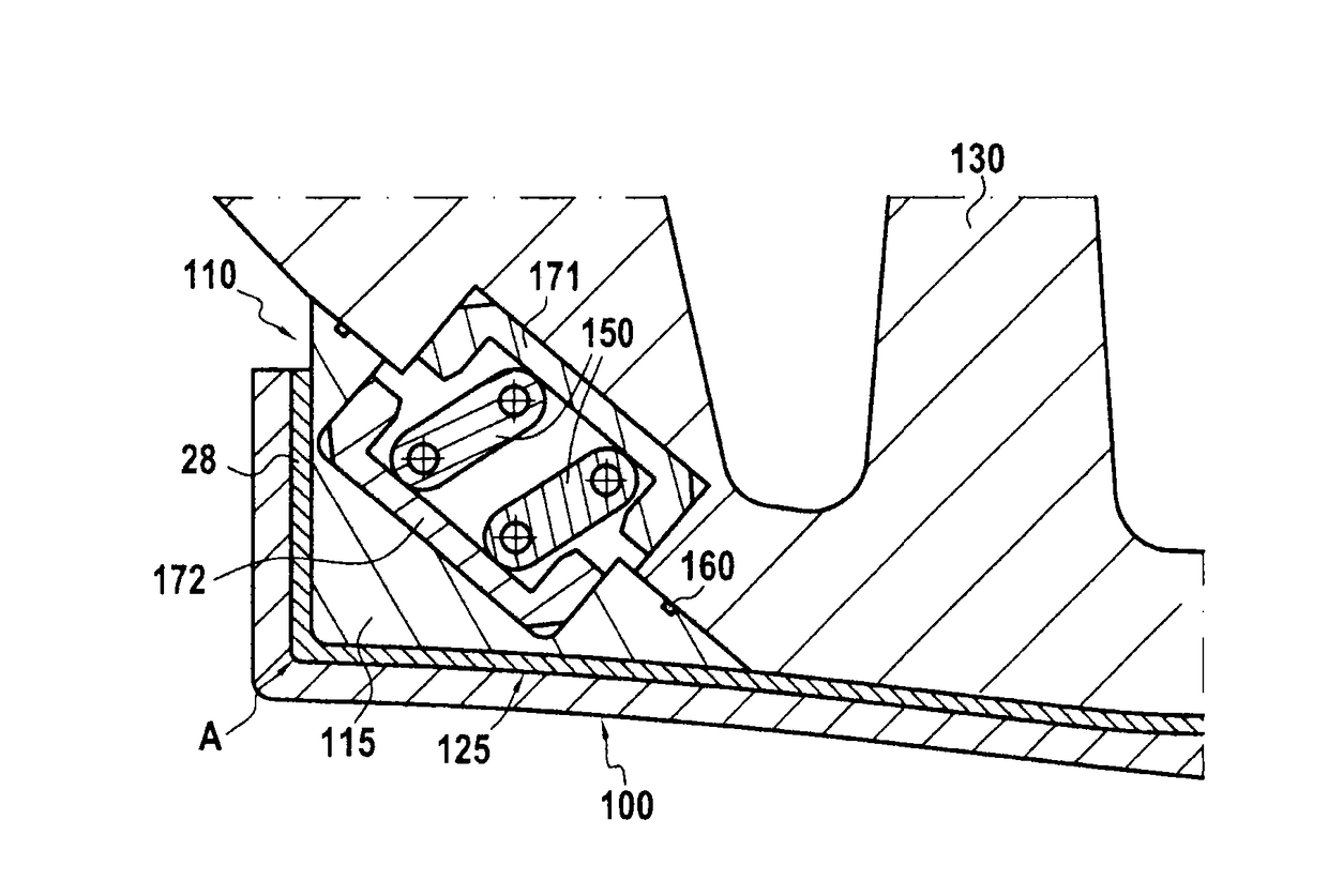 Device for fabricating a composite material part